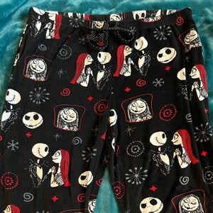Disneys nightmare before Christmas fleece capri pajama pants